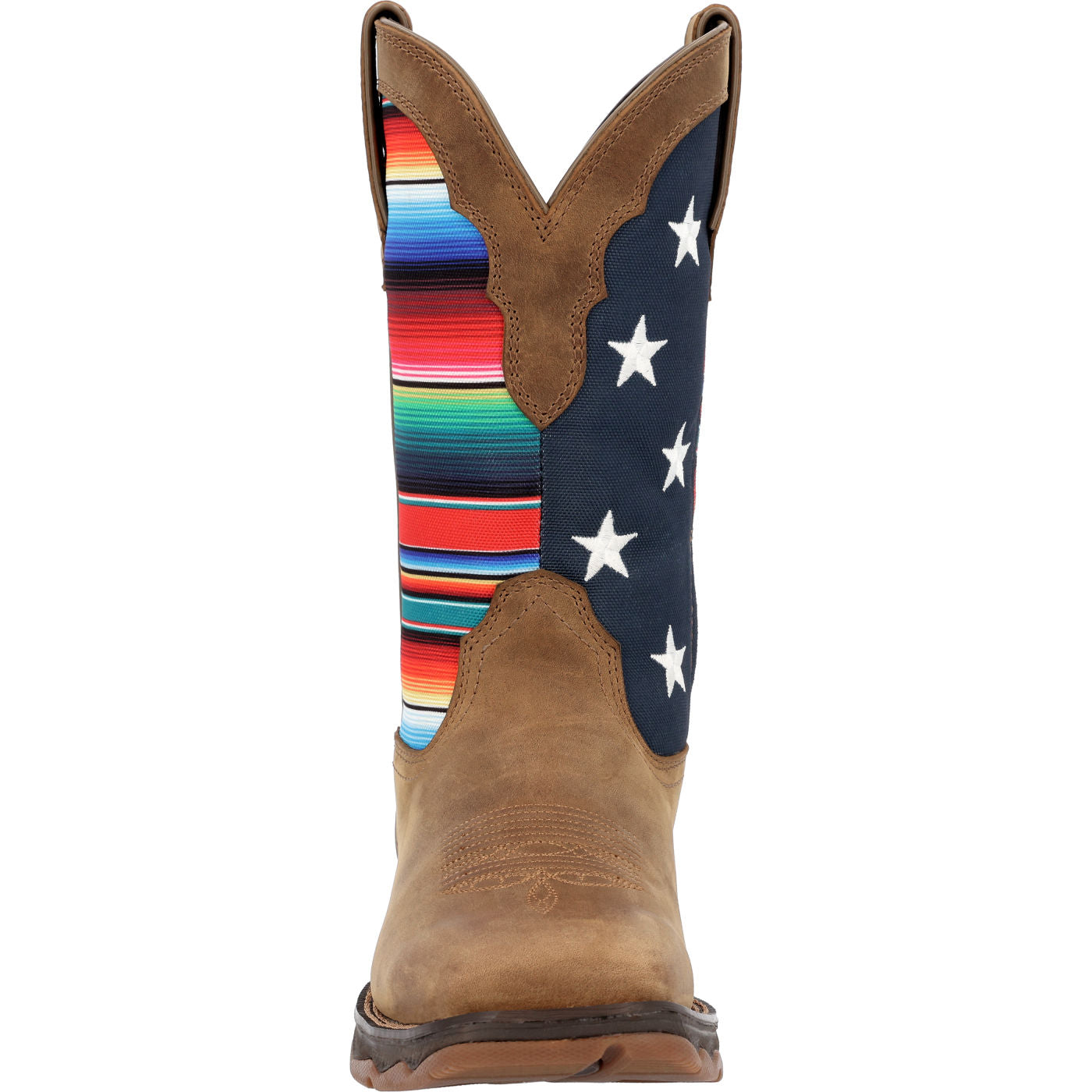 Lady Rebel by Durango® Women's Dusty Brown Serape Flag Western Boot - front