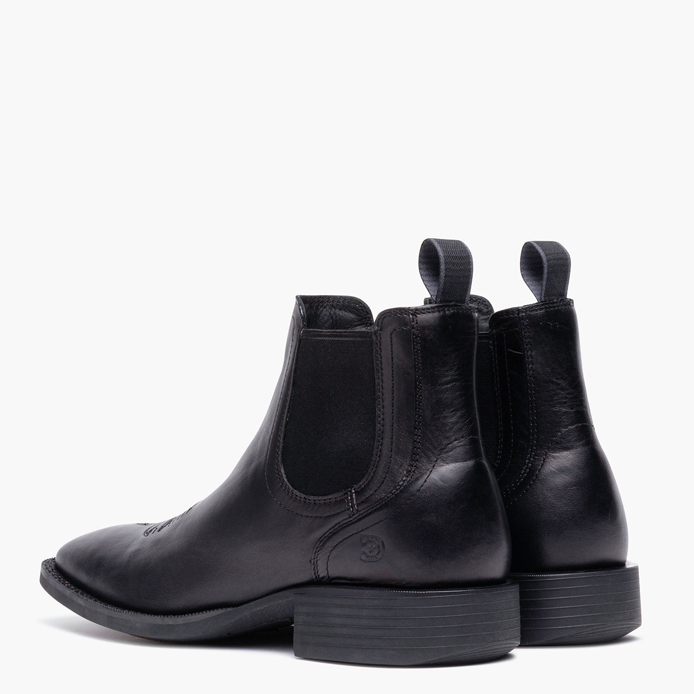 Back pair view of Durango black chelsea boots