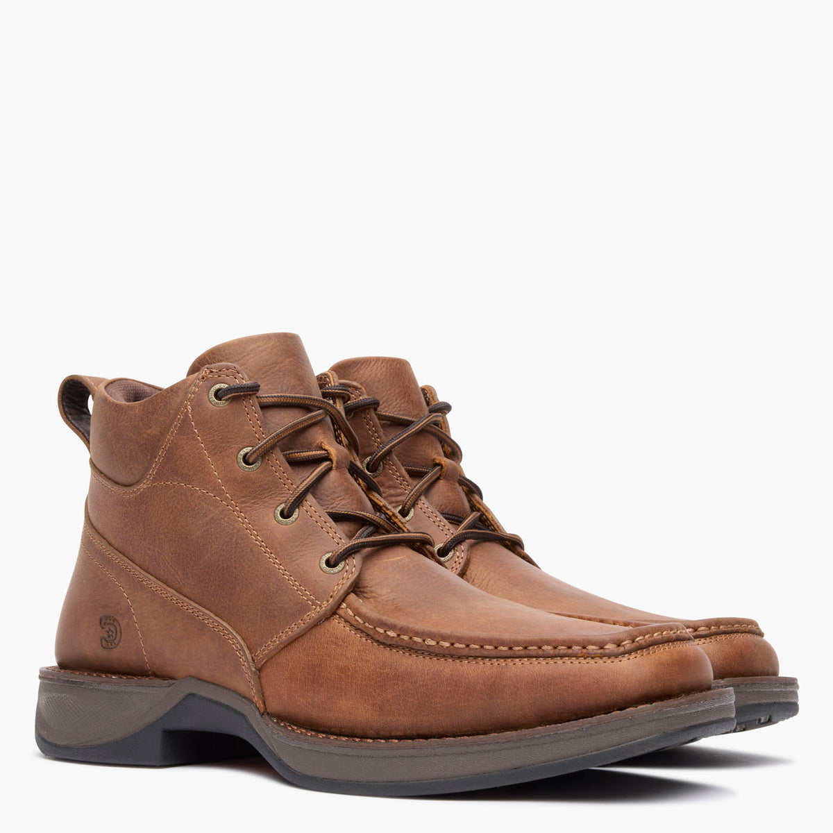 Front view of Durango® men’s 5 ½” Mustang Brown Red Dirt Rebel™ Ultra-Lite Lacer