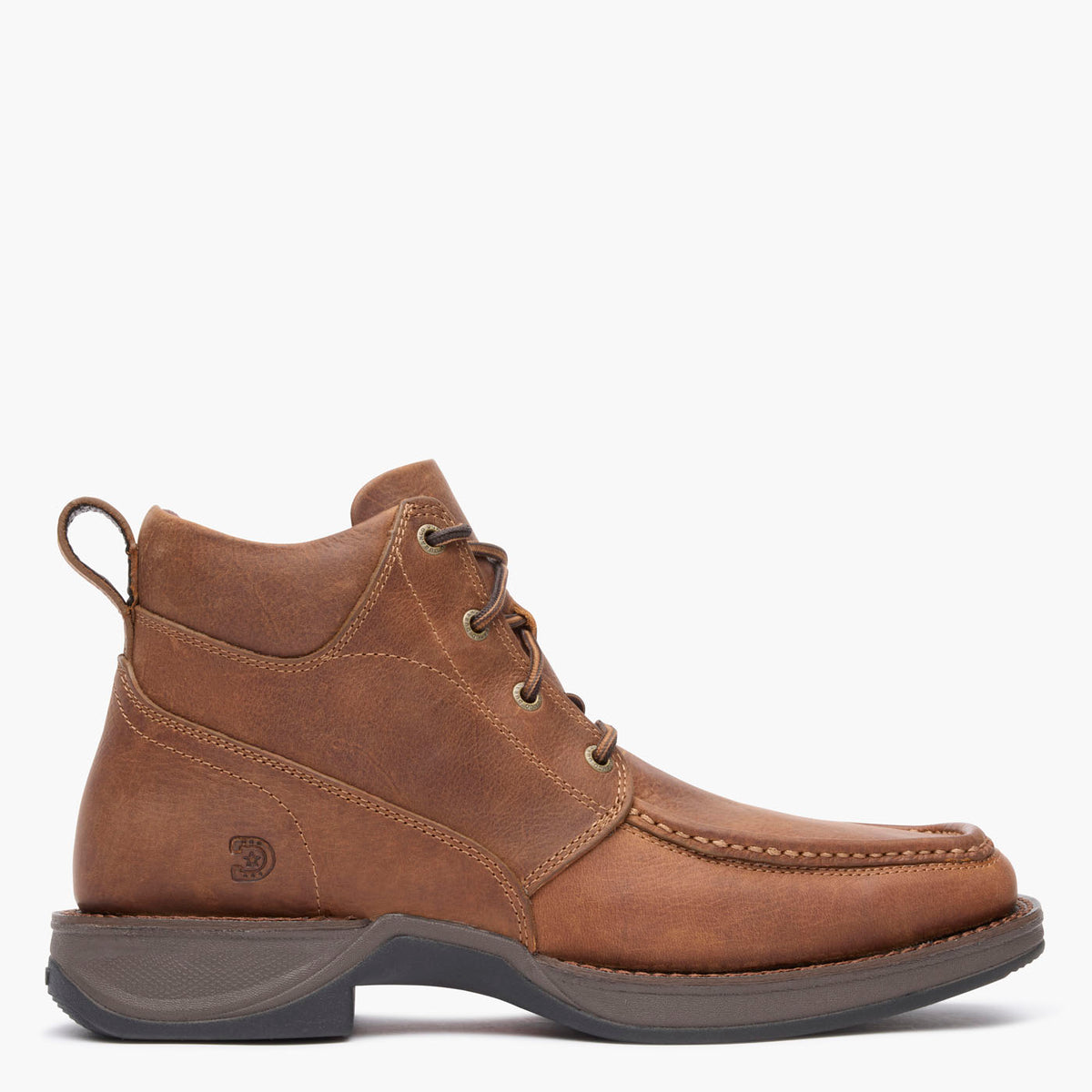 Profile view of Durango® men’s 5 ½” Mustang Brown Red Dirt Rebel™ Ultra-Lite Lacer