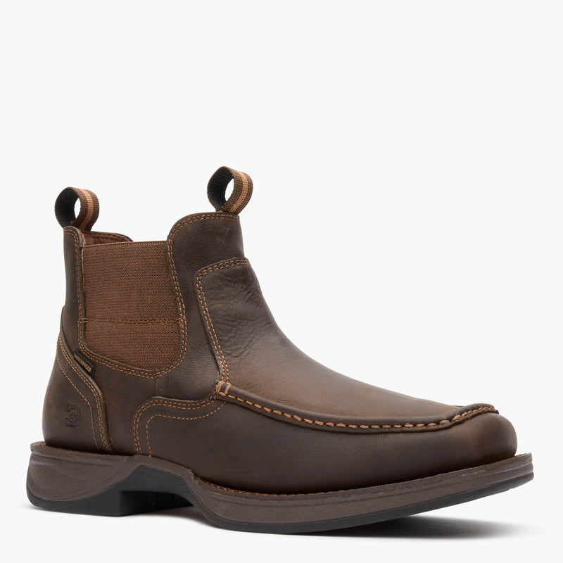 Front view of Durango® men’s 5 ½” Dark Earth Waterproof Red Dirt Rebel™ Ultra-Lite Chelsea