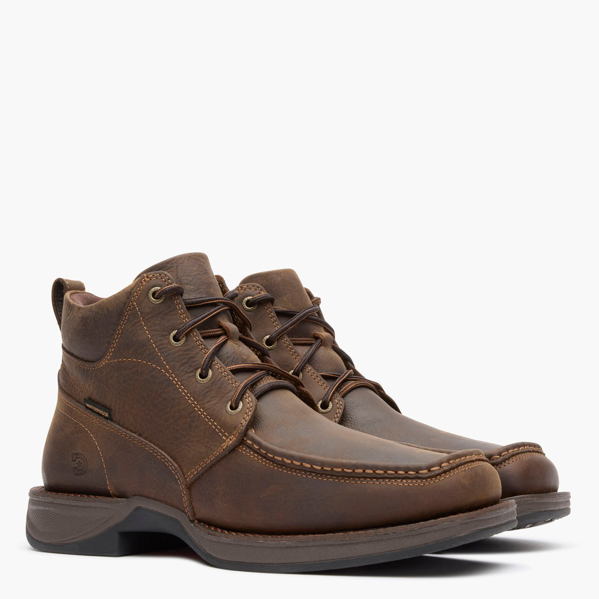 Front view of Durango® men’s 5 ½” Dark Earth Waterproof Red Dirt Rebel™ Ultra-Lite Lacer