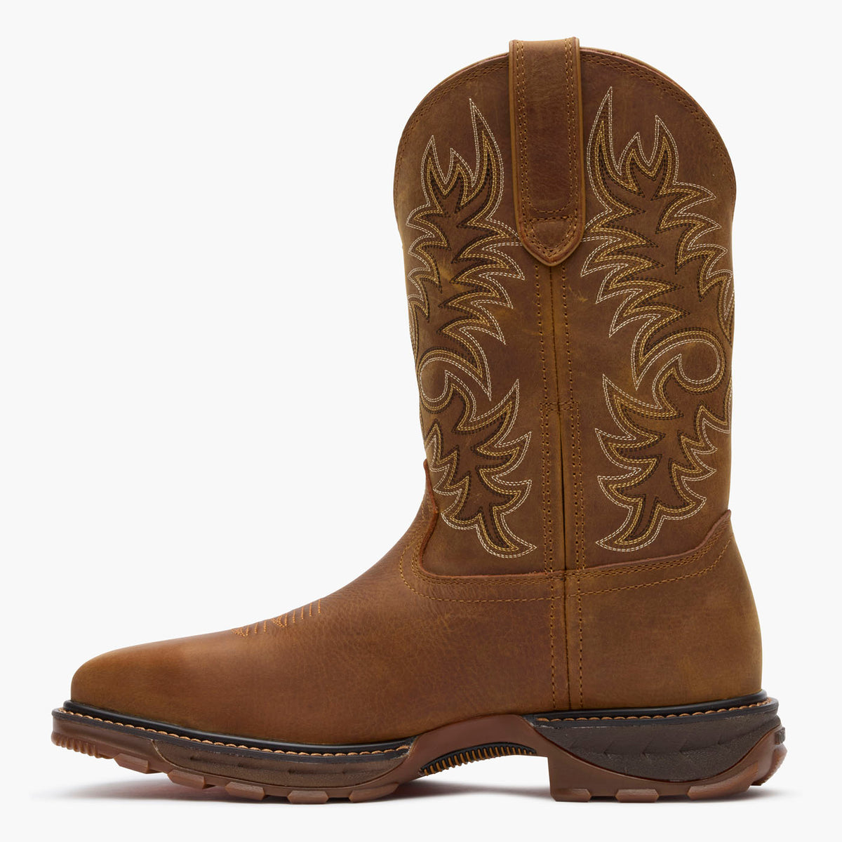 Instep profile of Durango® men’s 11” Rawhide Brown Steel Toe Waterproof Durango® Maverick XP™