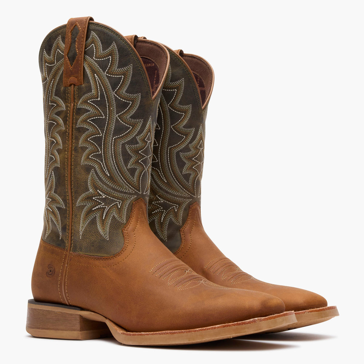 Front view of Durango® men’s 12” Aztec Brown/Olive Rebel Pro™