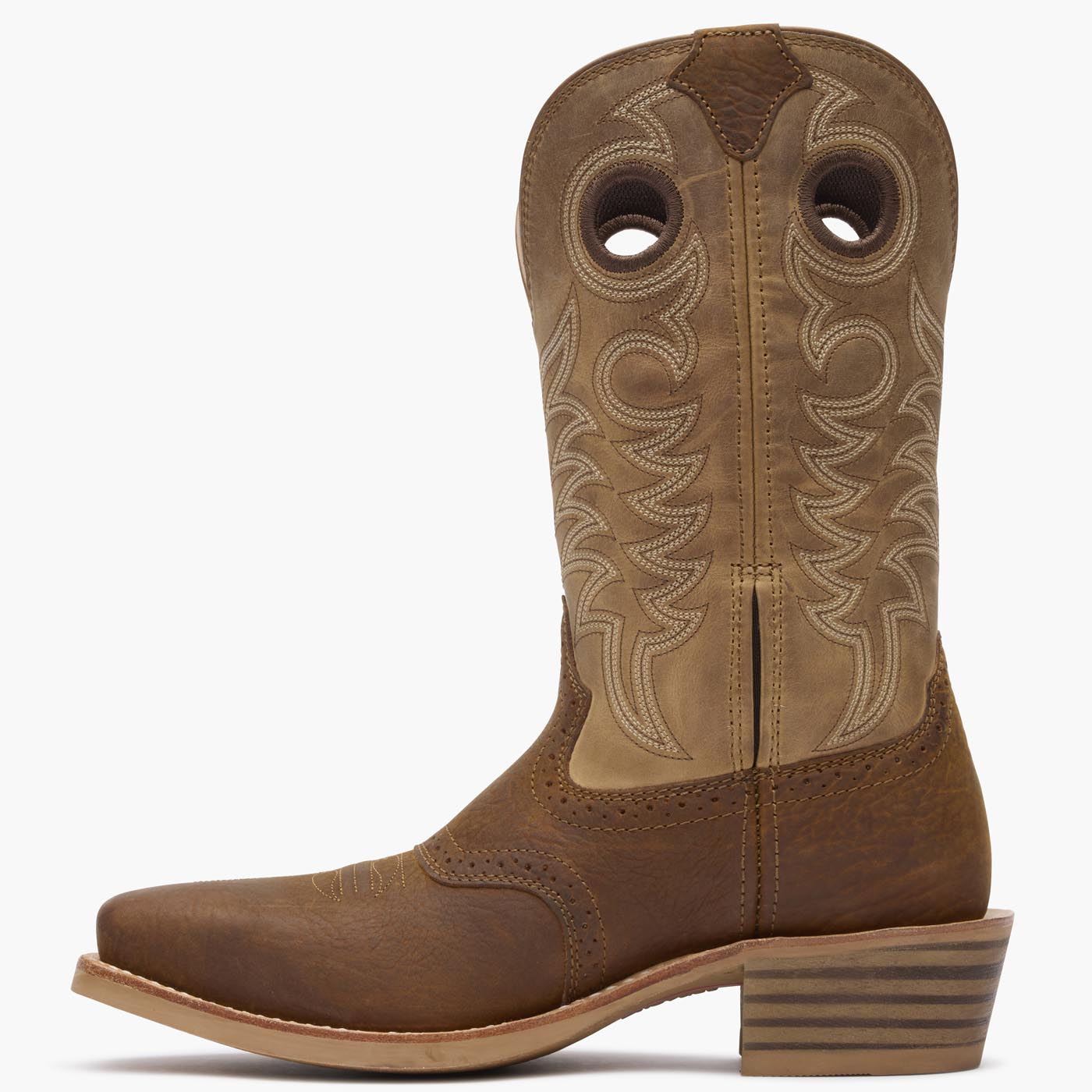 Inner side view of Durango Rebel Pro men's brown cowboy boots