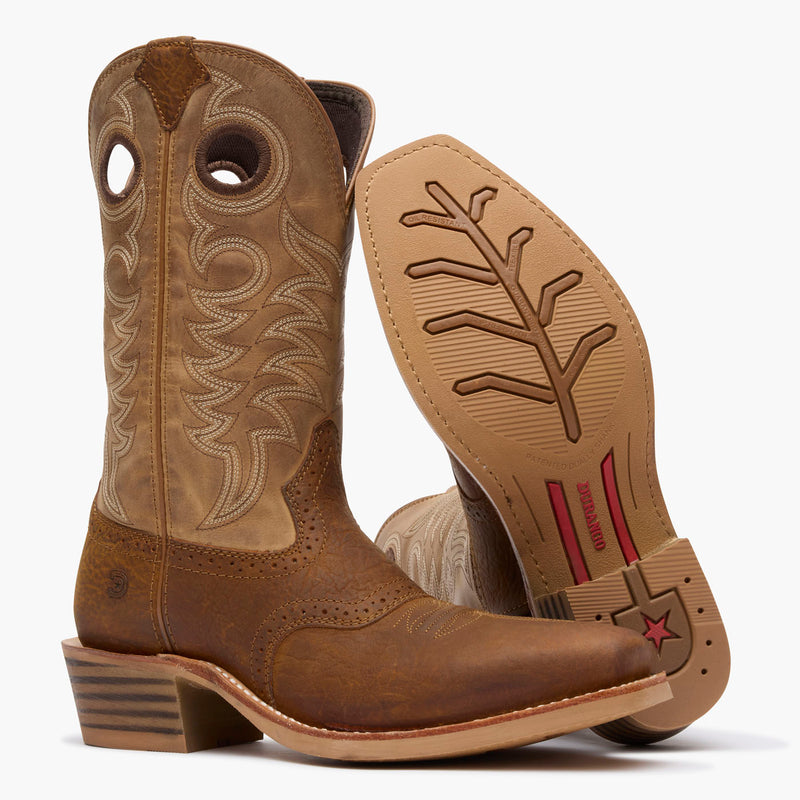 Front pair view of  Durango® men’s 12” Adobe Brown/Sandstone Rebel Pro™