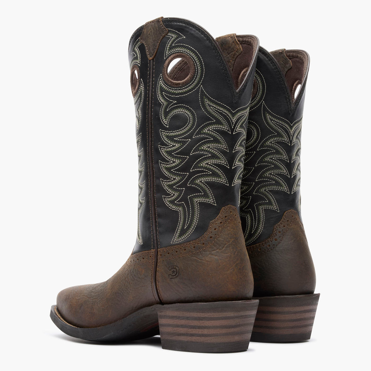 Back pair view of Durango® men’s 12” Mudstone/Black Rebel Pro™