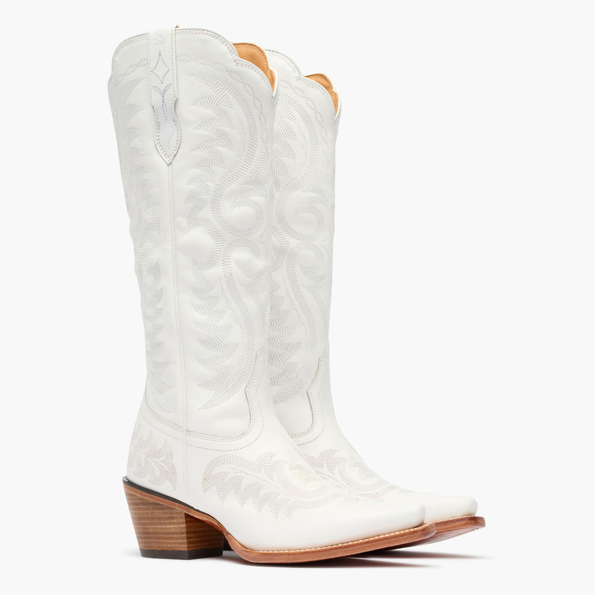 Front pair view of Durango® women’s 16” Porcelain White Crush™