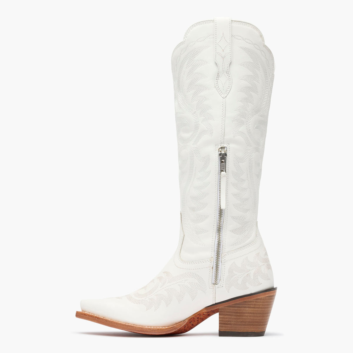 Inner side view of Durango® women’s 16” Porcelain White Crush™