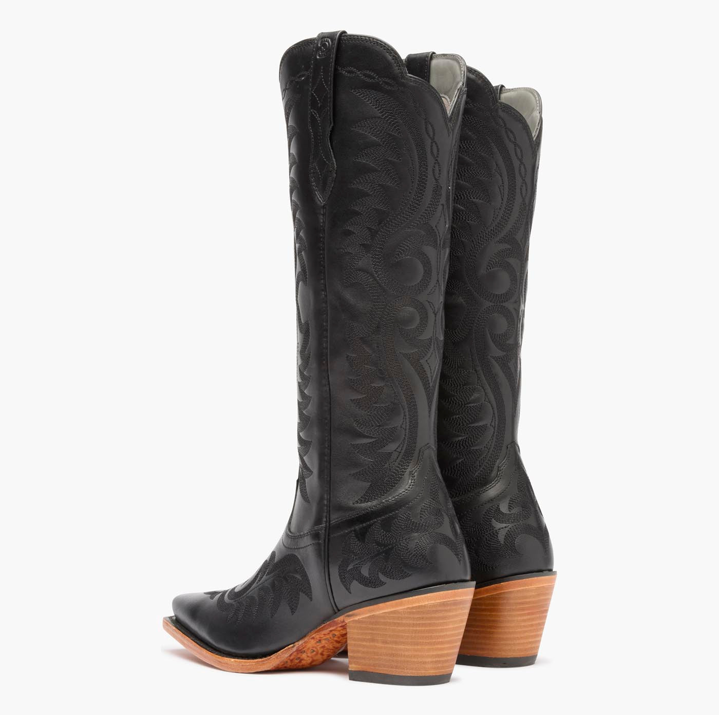 Back view of Durango® women’s 16” Polished Black Onyx Crush™ Boot