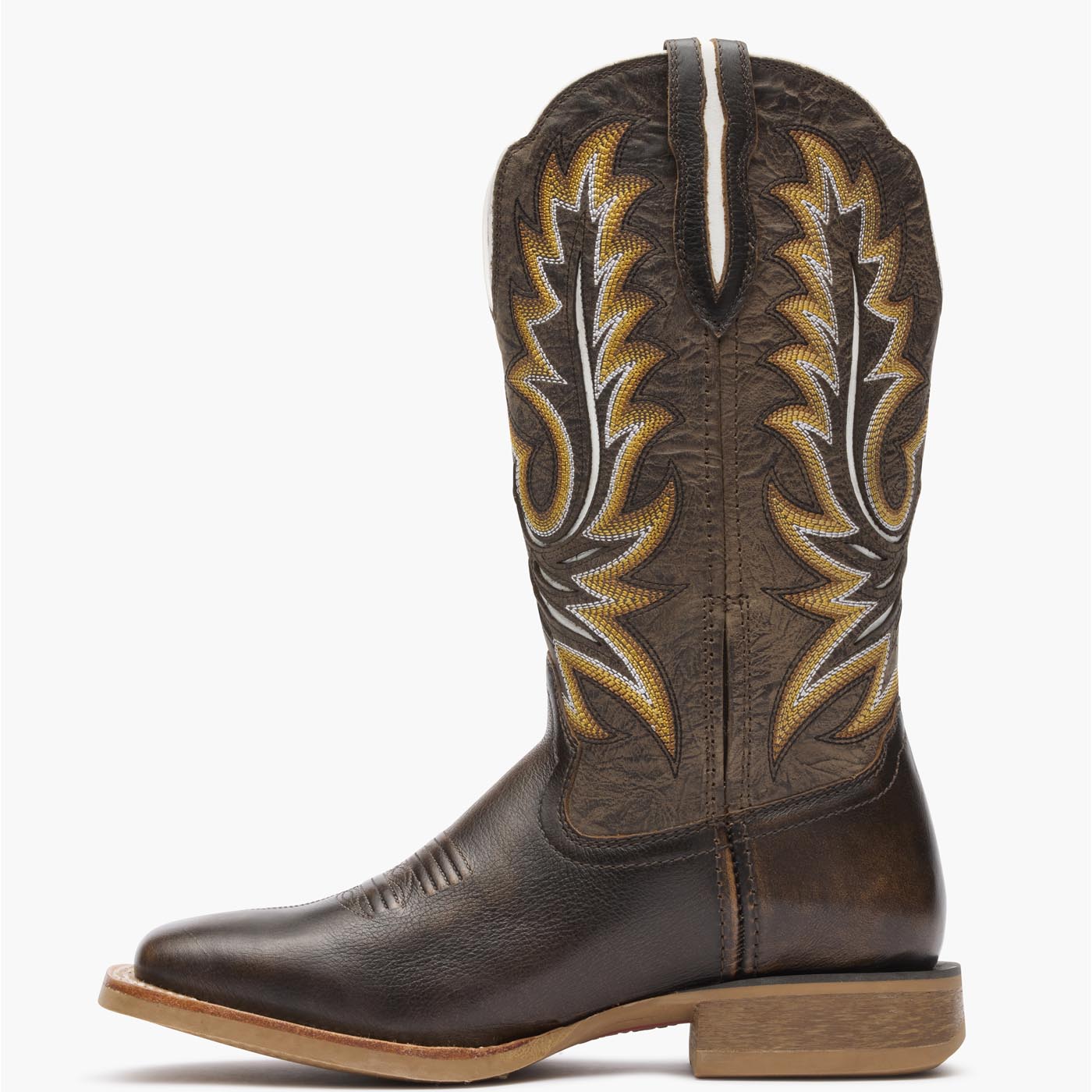 Inner side view of Durango Lady Rebel Pro brown women's cowgirl boots