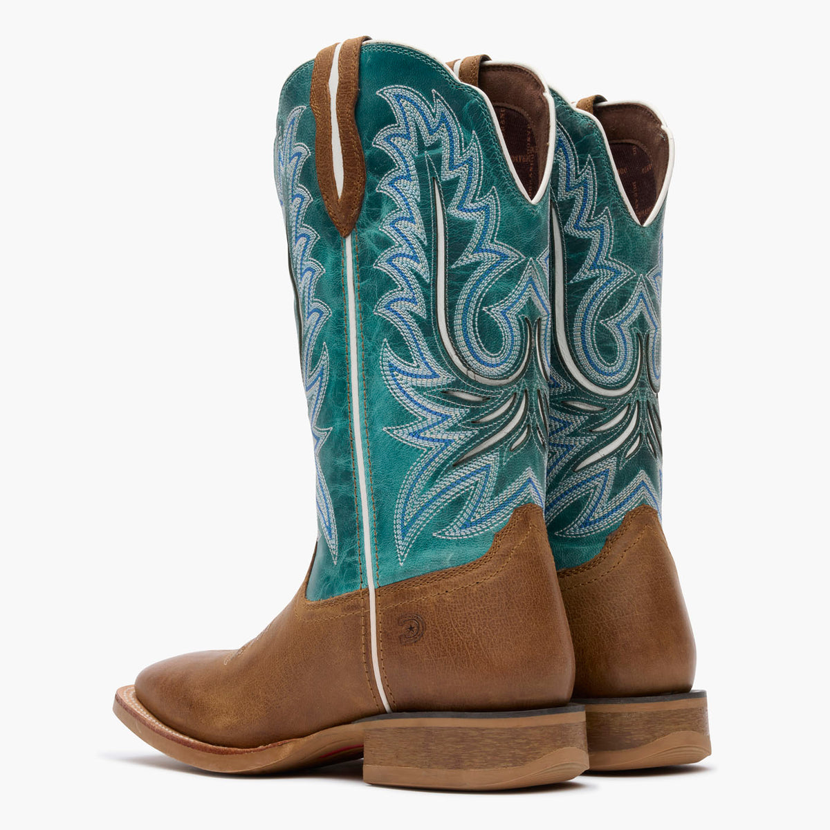 Back pair view of Durango® women’s 12” Gingersnap/Ocean Blue Lady Rebel Pro™