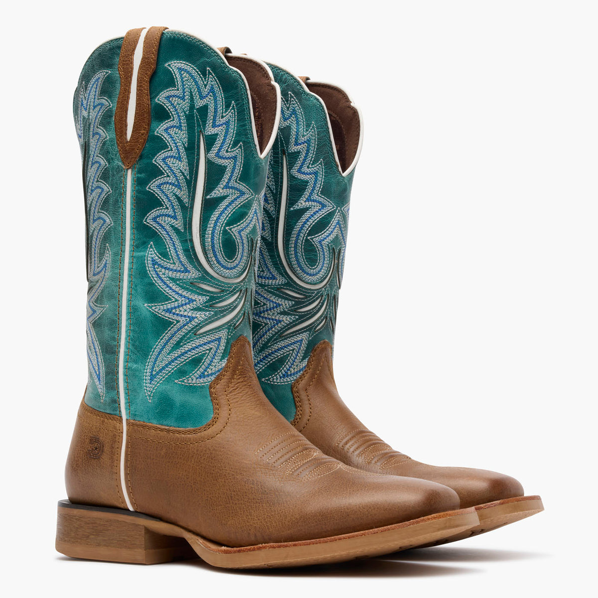 Front pair view of Durango® women’s 12” Gingersnap/Ocean Blue Lady Rebel Pro™