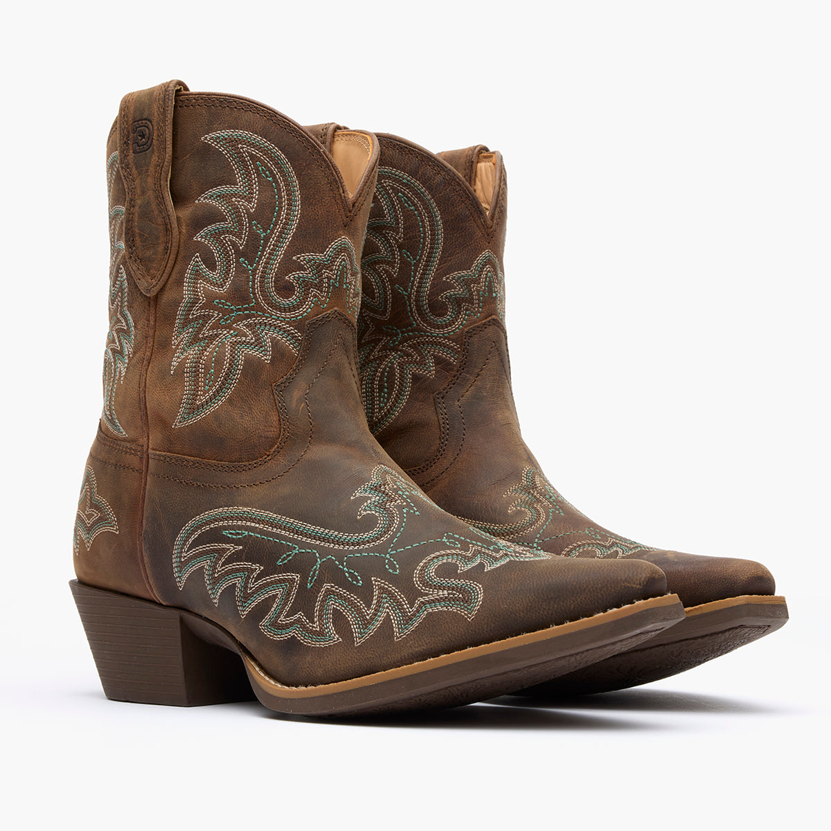 Pair of Durango Shyloh brown fashion toe western boots