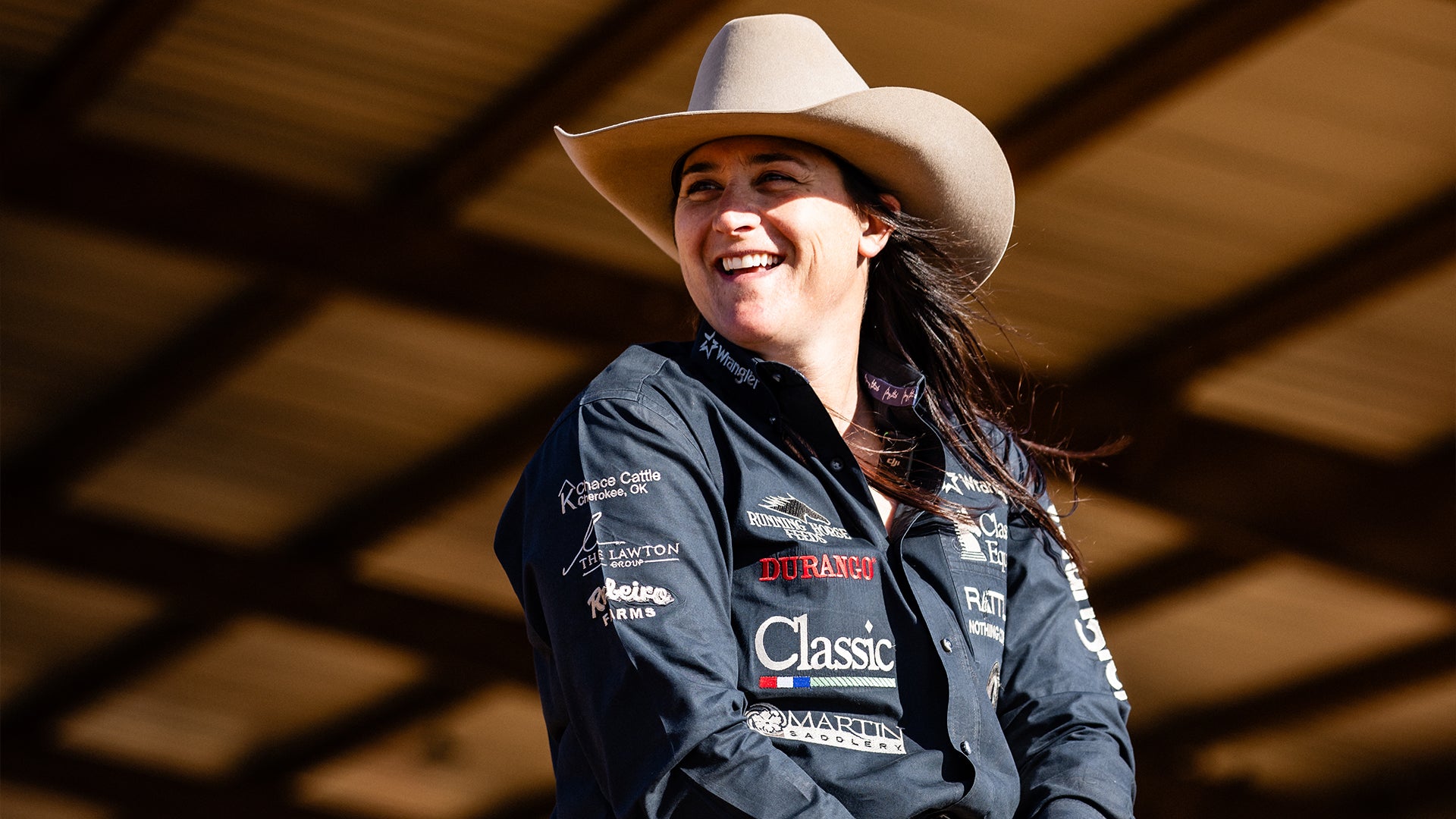 Kelsie Domer, Breakaway Roper, at her arena