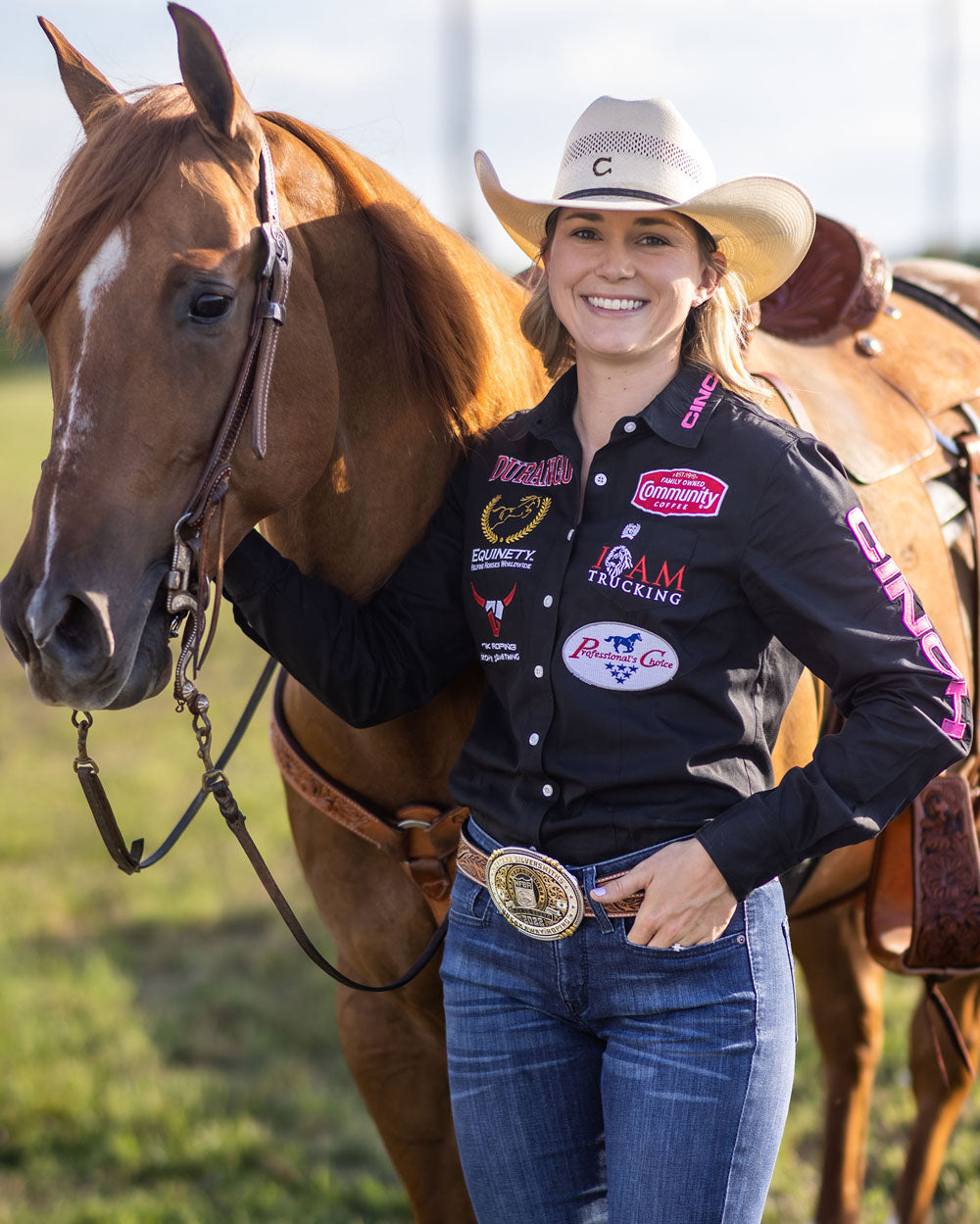 Team Durango Breakaway Roper, Cheyanne McCartney with her horse.