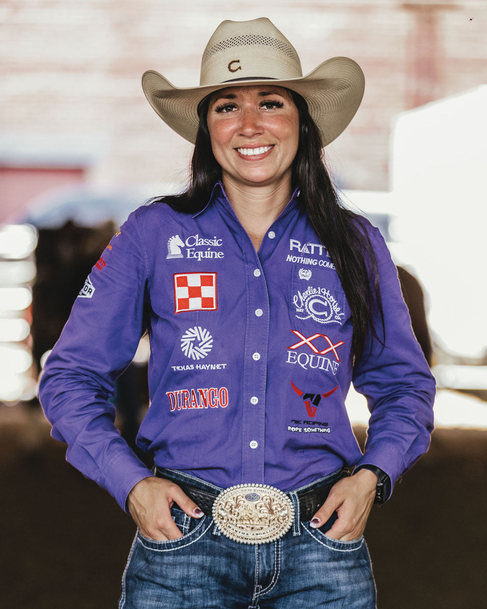 Team Durango Breakaway Roper, Martha Angelone in the arena.