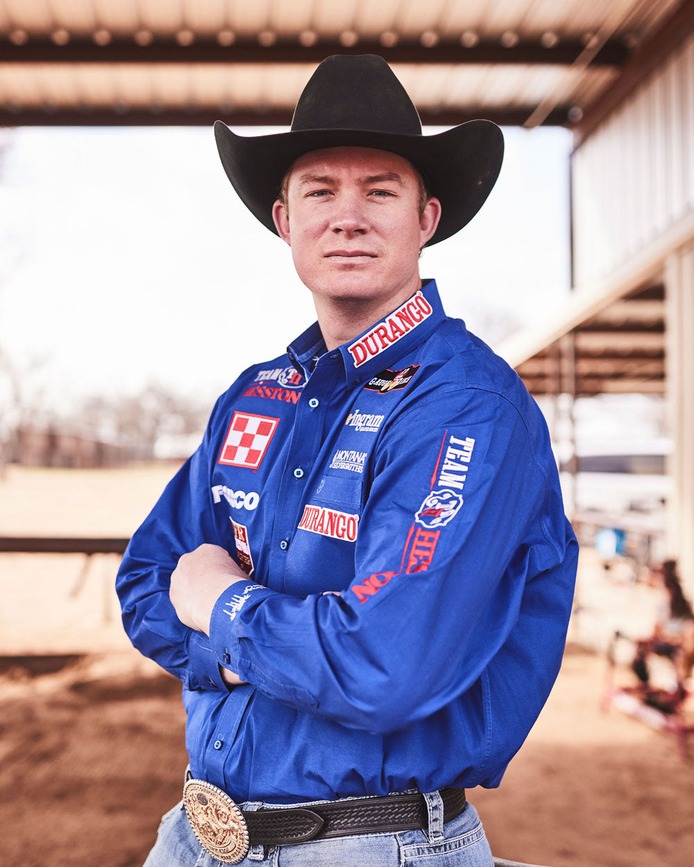 Team Durango Steer Wrestler, Ty Erickson on a ranch.